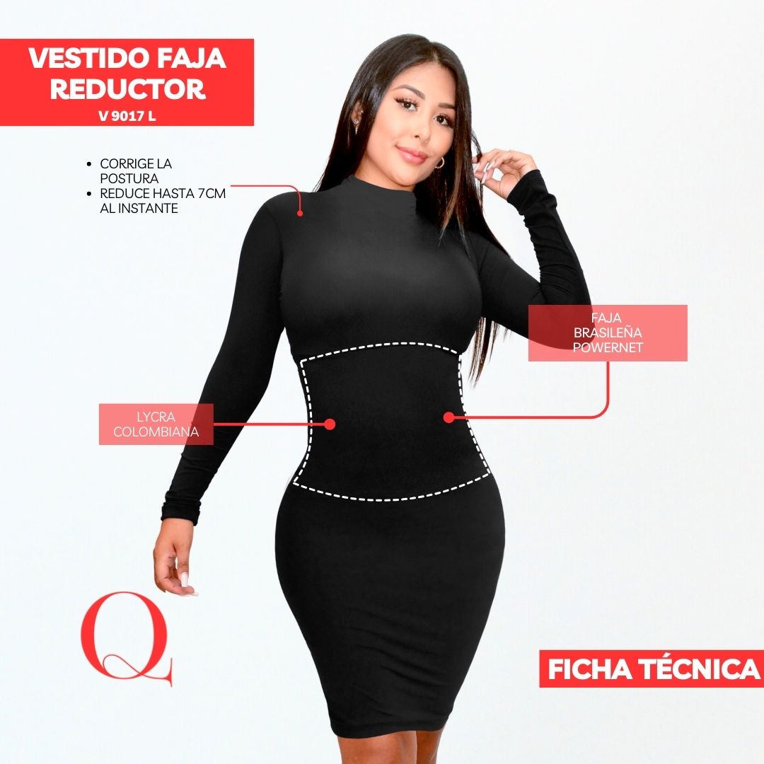 Vestido con Faja Reductor V9017L