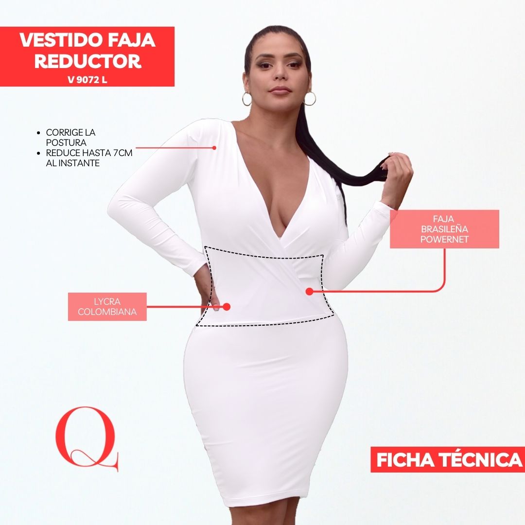 Vestido con Faja Reductor V9072L