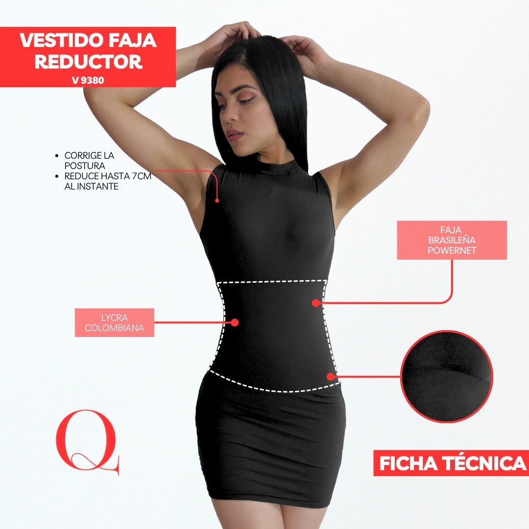 Vestido con Faja Reductor V9380