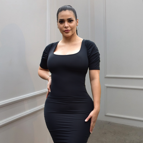 VESTIDO FAJA REDUCTOR COLOMBIANO - CASUAL V3000L