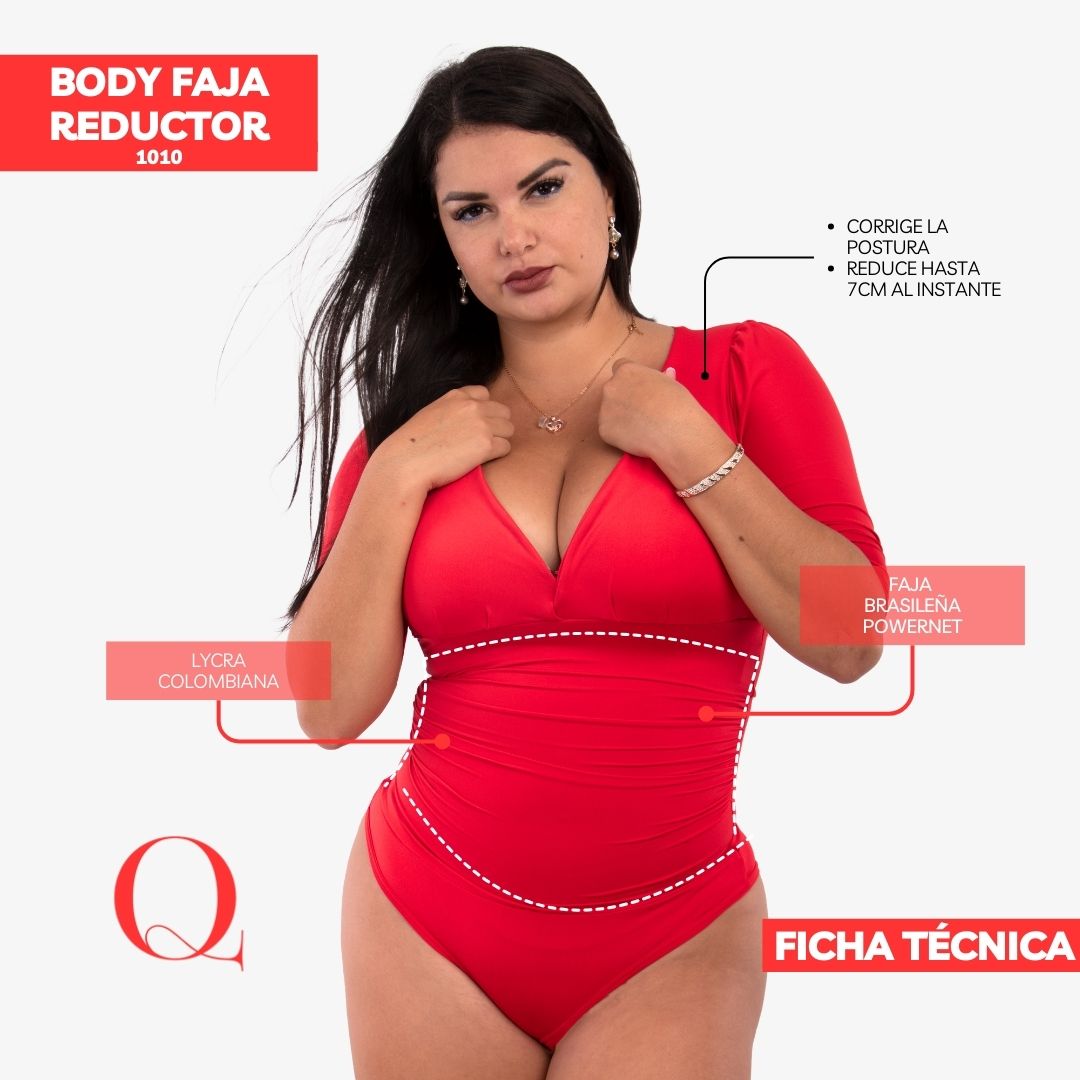 Body Faja Reductor Algodón 1010 ROJO STAR