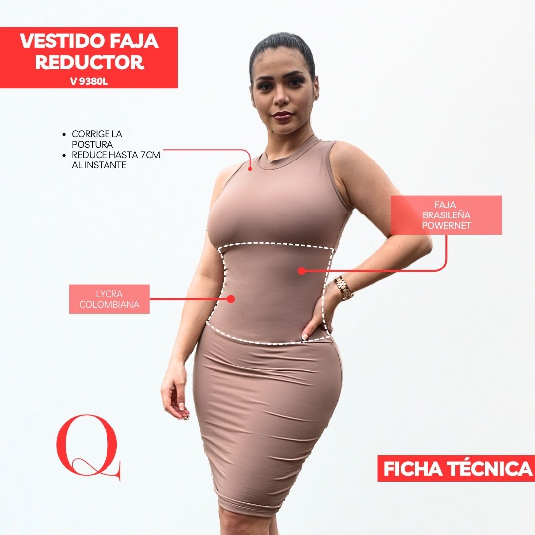 Vestido con Faja Reductor V9380L