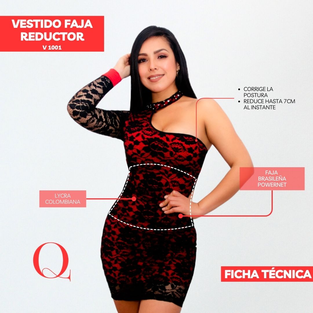 Vestido con Faja Reductor V1001