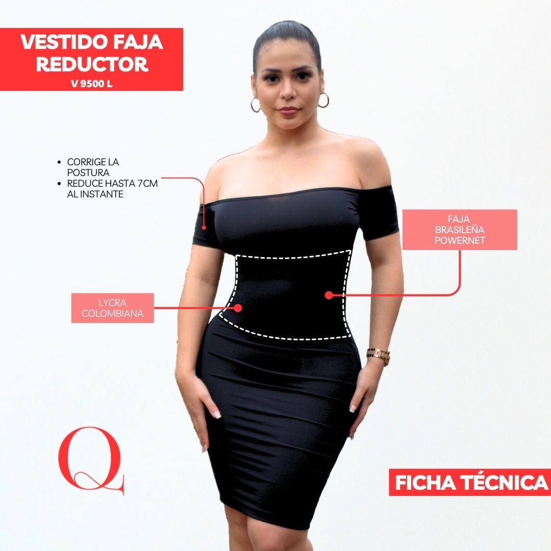 Vestido con Faja Reductor V9500L