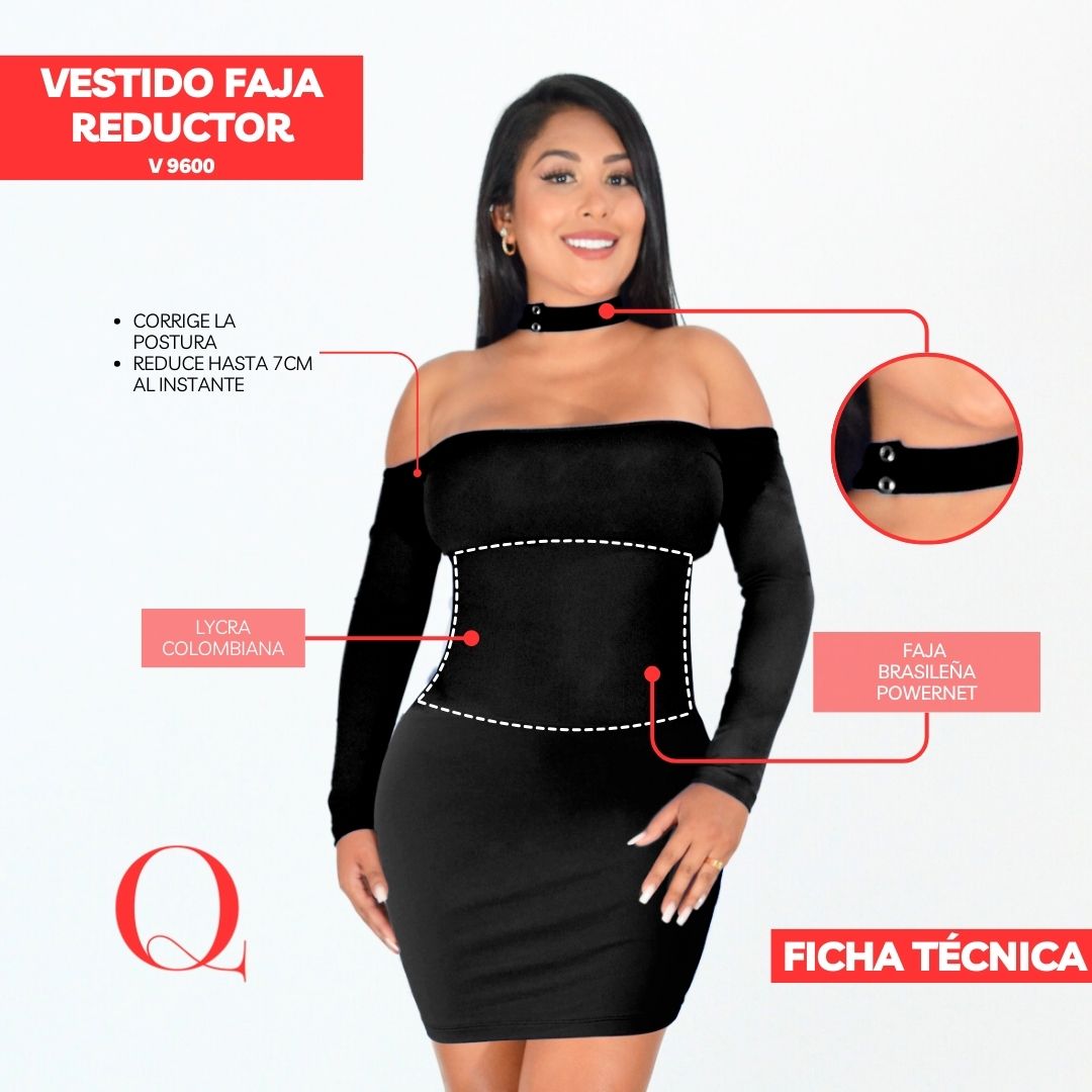 Vestido con Faja Reductor V9600