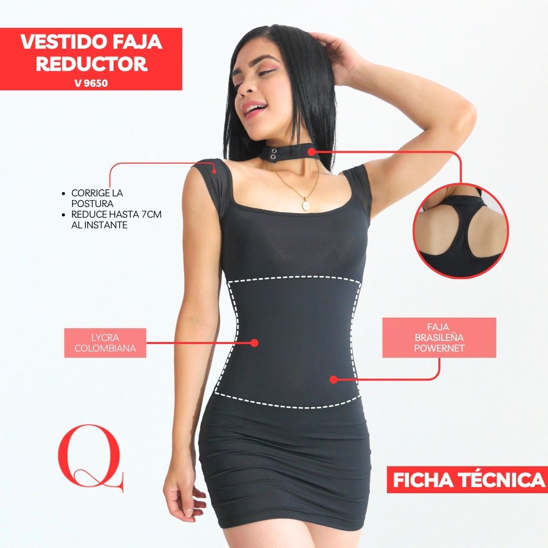 Vestido con Faja Reductor V9650