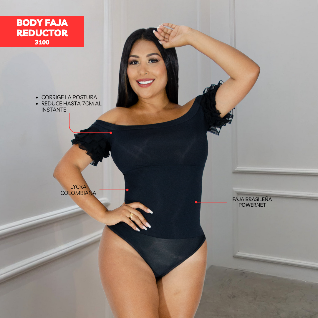 BODY FAJA REDUCTOR COLOMBIANO - MANGA CORTA 3100