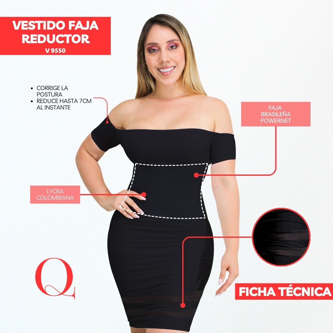 Vestido con Faja Reductor V9550