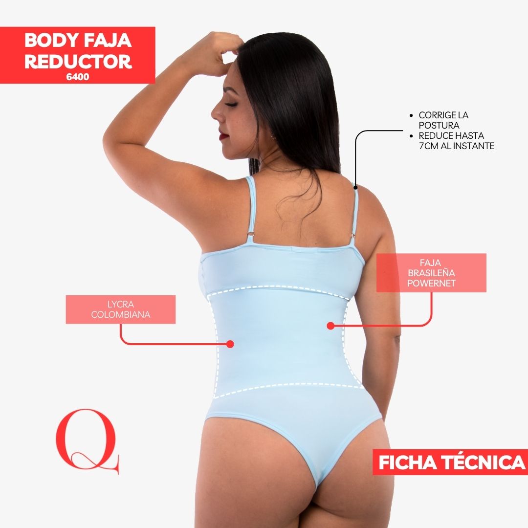 Body Faja Reductor Algodón 6400 CELESTE BB
