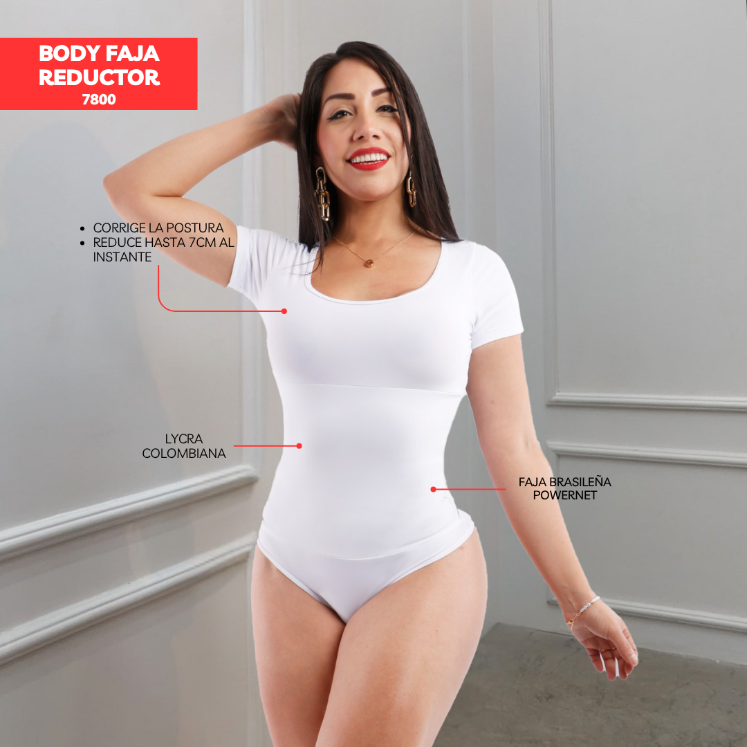 BODY FAJA REDUCTOR COLOMBIANO - MANGA CORTA 7800