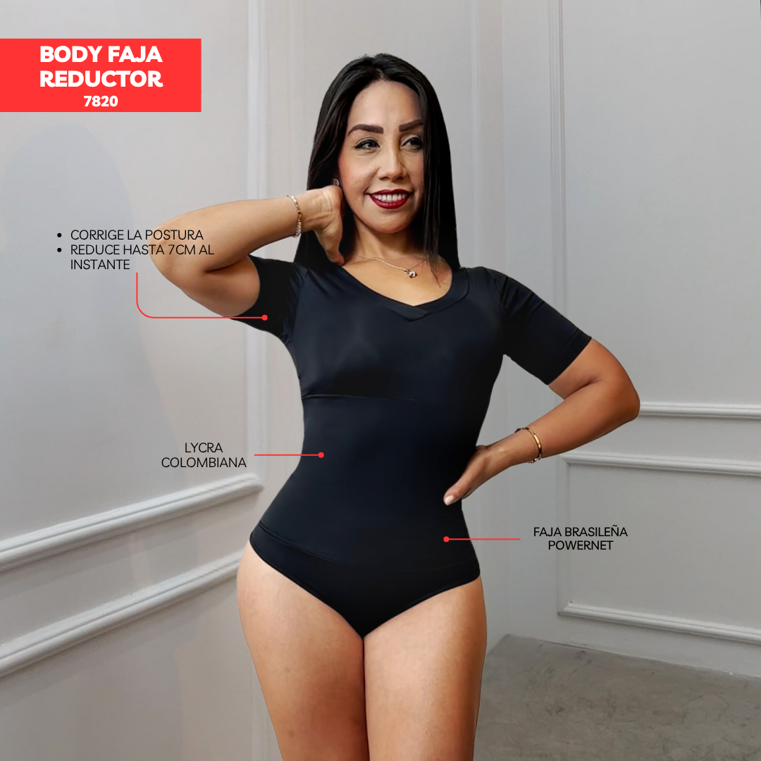 BODY FAJA REDUCTOR COLOMBIANO - MANGA CORTA 7820