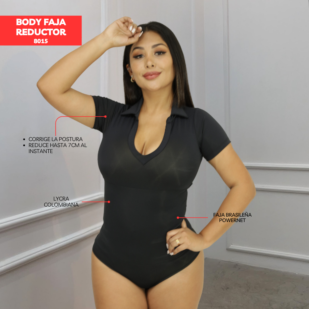 BODY FAJA REDUCTOR COLOMBIANO - MANGA CORTA 8015