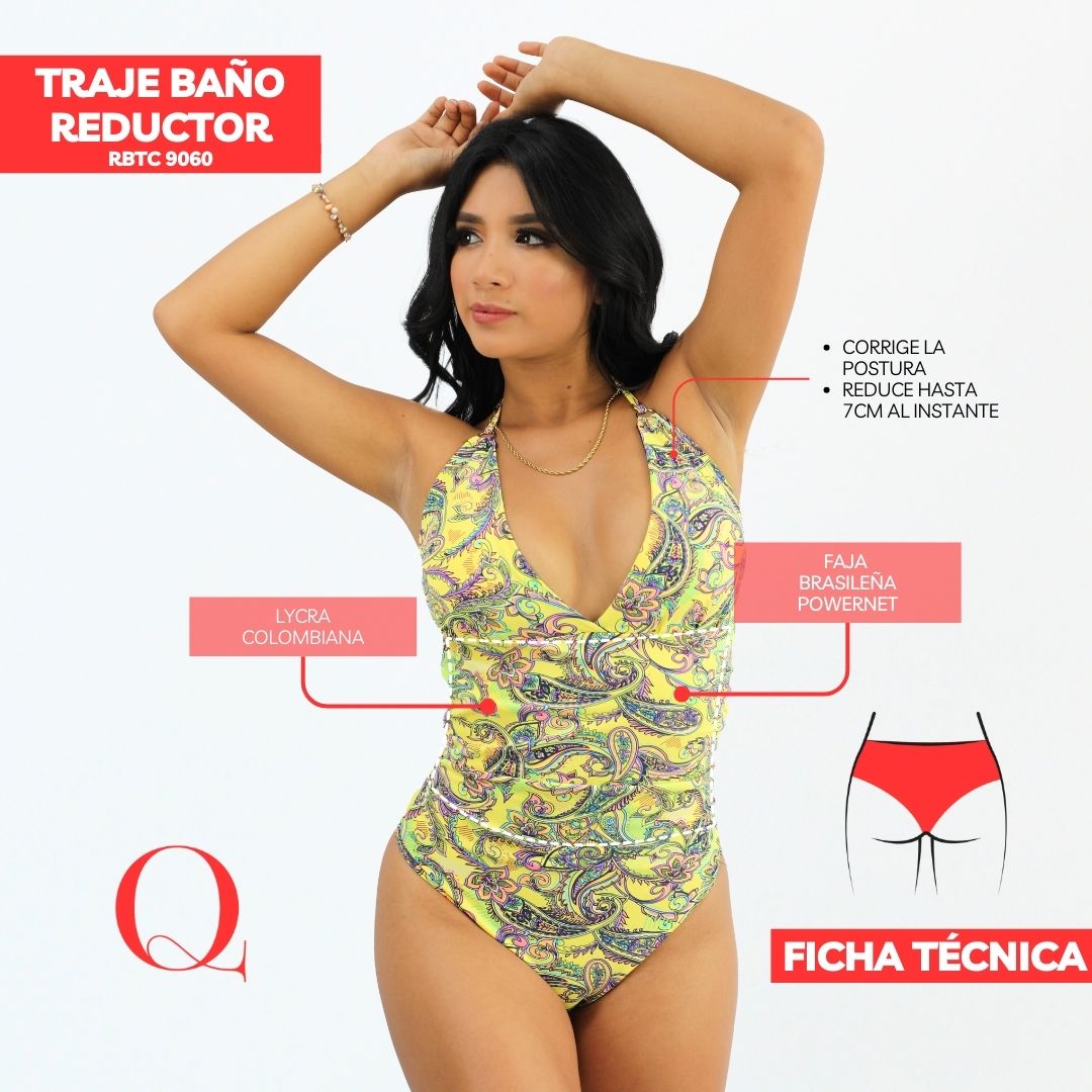 Traje de Baño con Faja Reductor RBTC9060 (CALZON ESTANDAR)