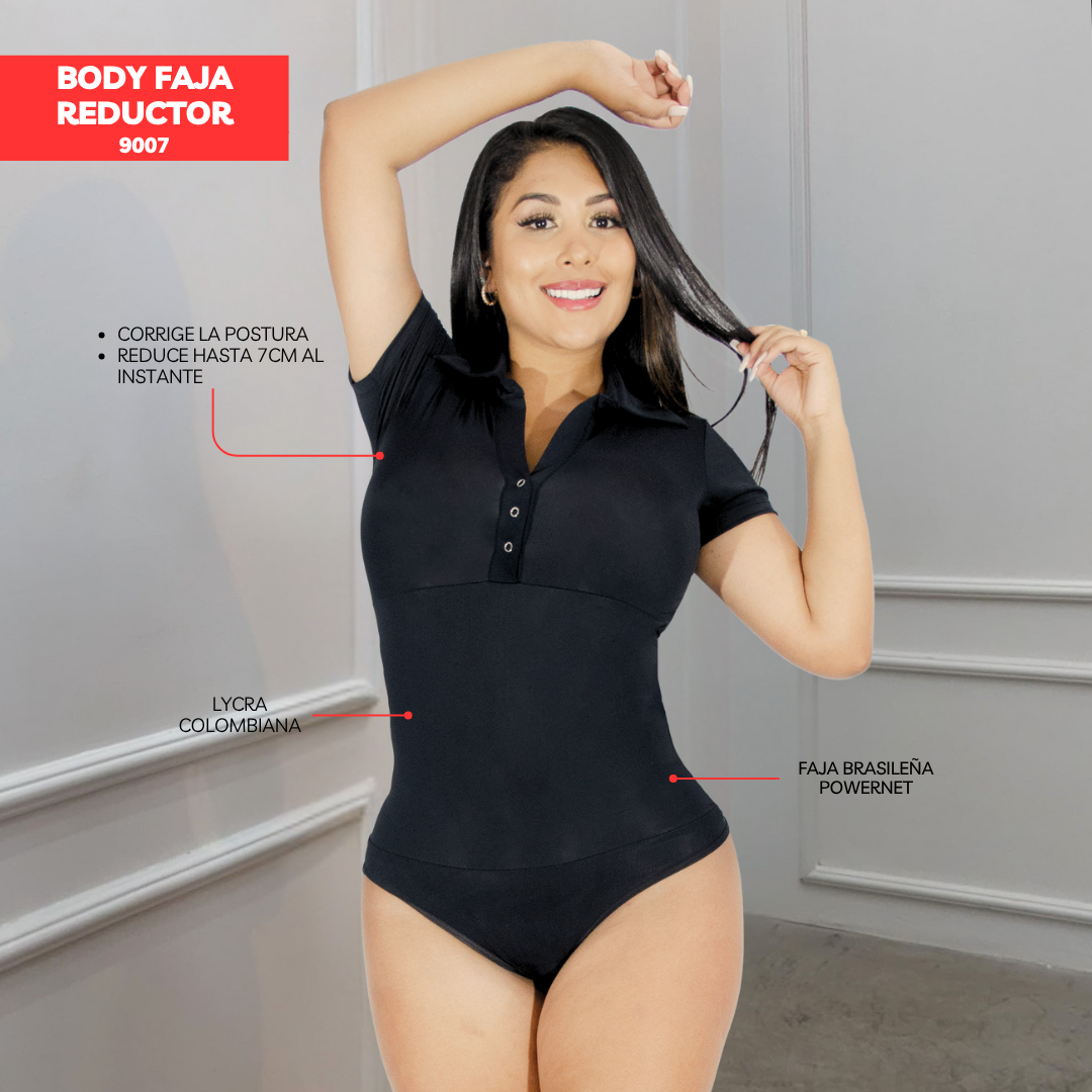 BODY FAJA REDUCTOR COLOMBIANO - MANGA CORTA 9007