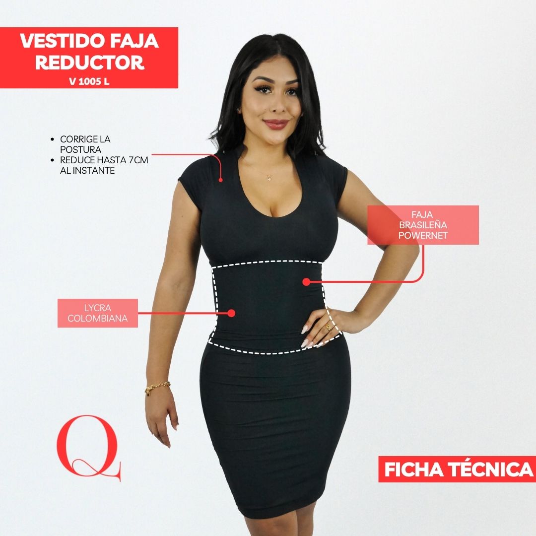 Vestido con Faja Reductor V1005L
