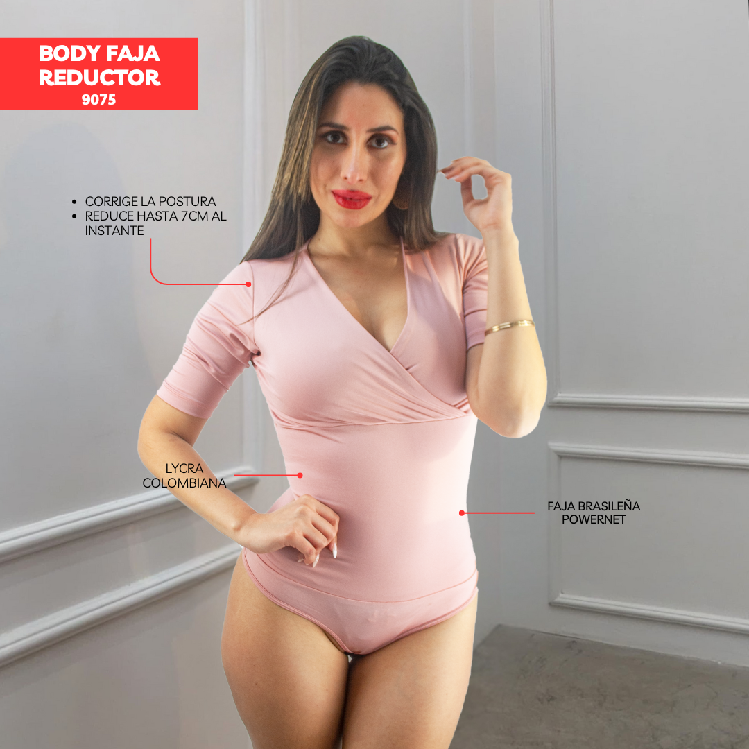 BODY FAJA REDUCTOR COLOMBIANO - MANGA CORTA 9075