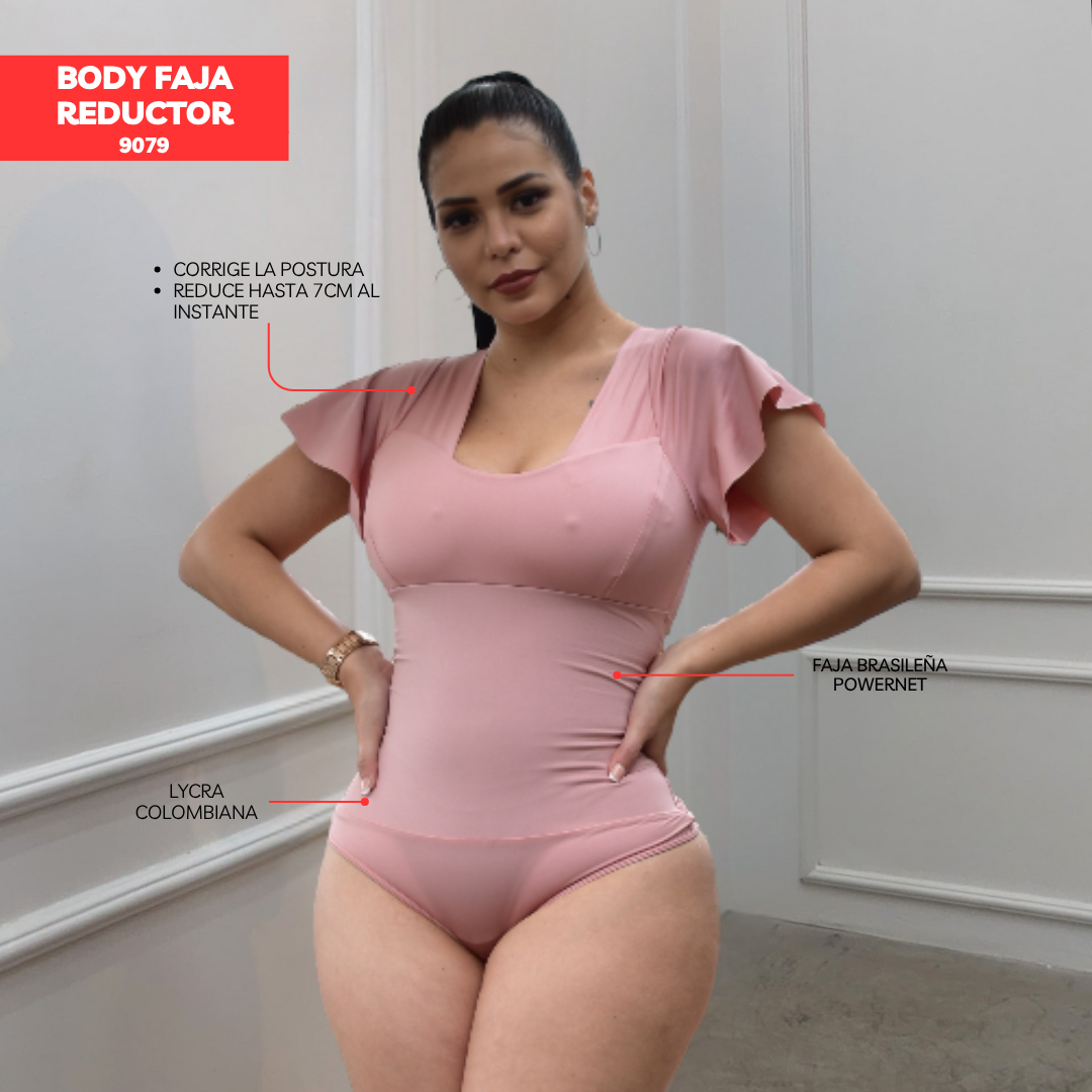 BODY FAJA REDUCTOR COLOMBIANO - MANGA CORTA 9079