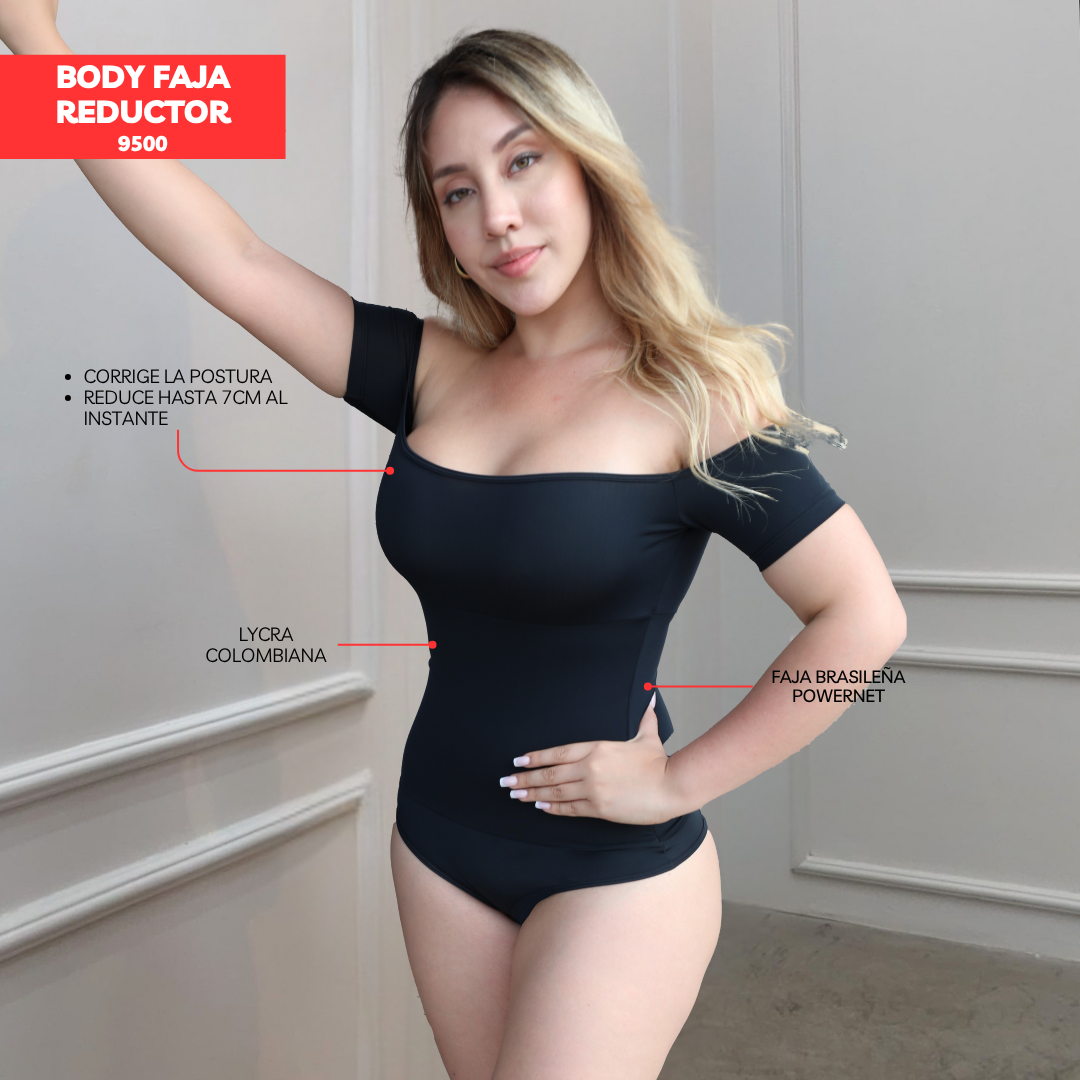 BODY FAJA REDUCTOR COLOMBIANO - MANGA CORTA 9500