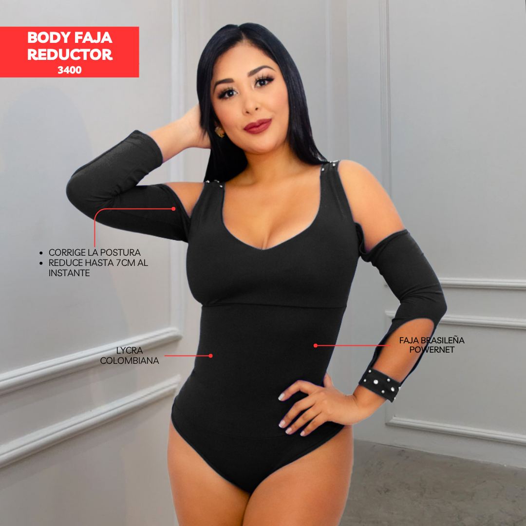 BODY FAJA COLOMBIANA - MANGA LARGA 3400