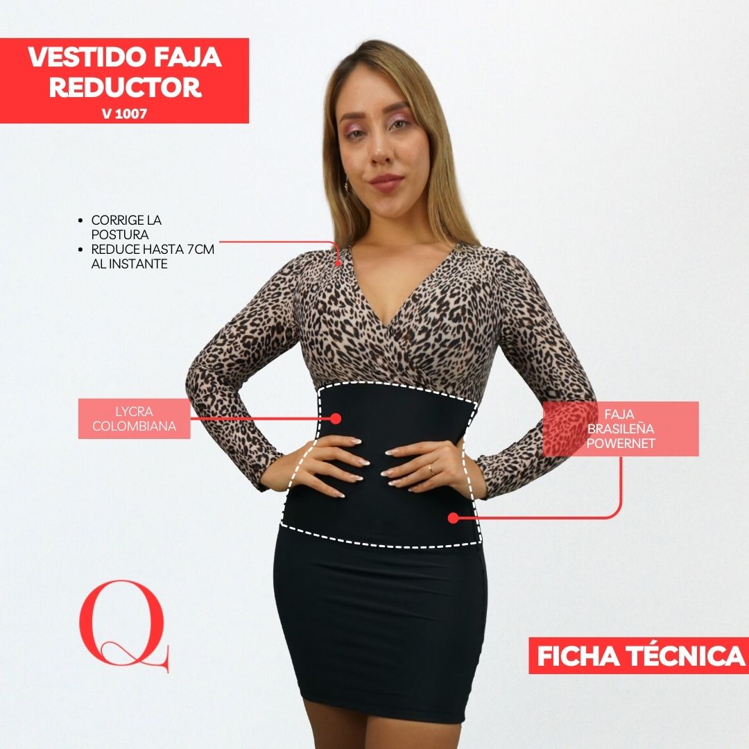Vestido con Faja Reductor V1007