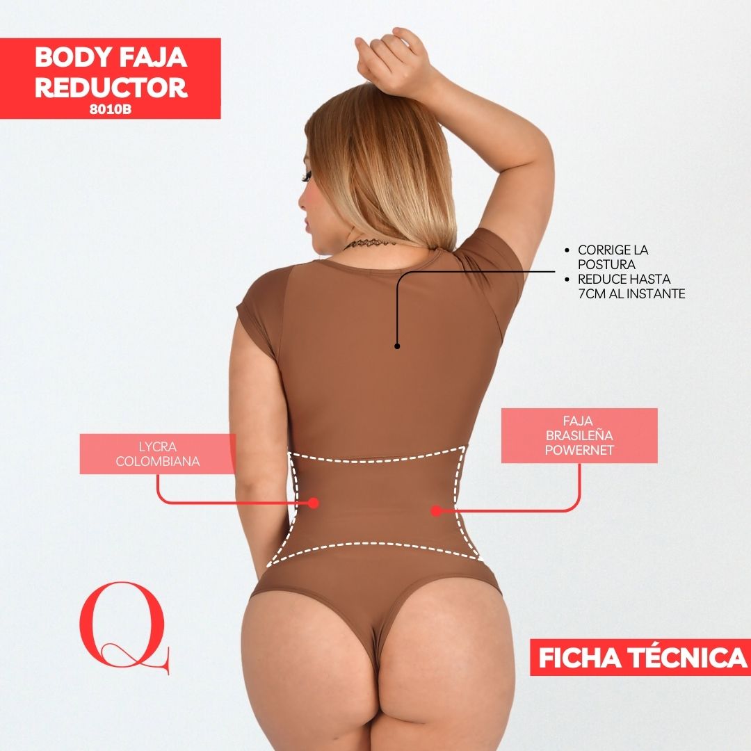 Body Faja Reductor Algodón 8010B CAFÉ