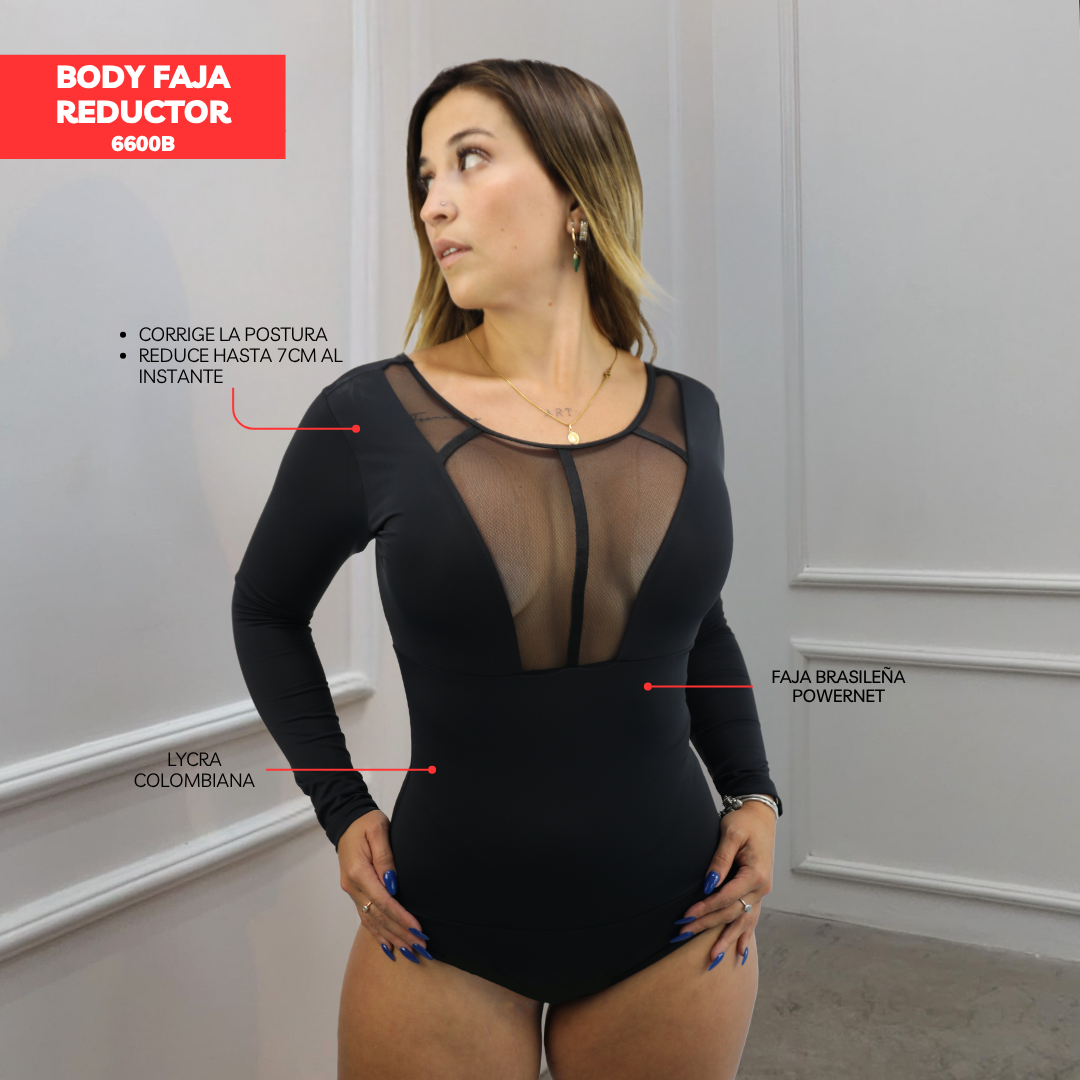BODY FAJA COLOMBIANA - MANGA LARGA 6600B