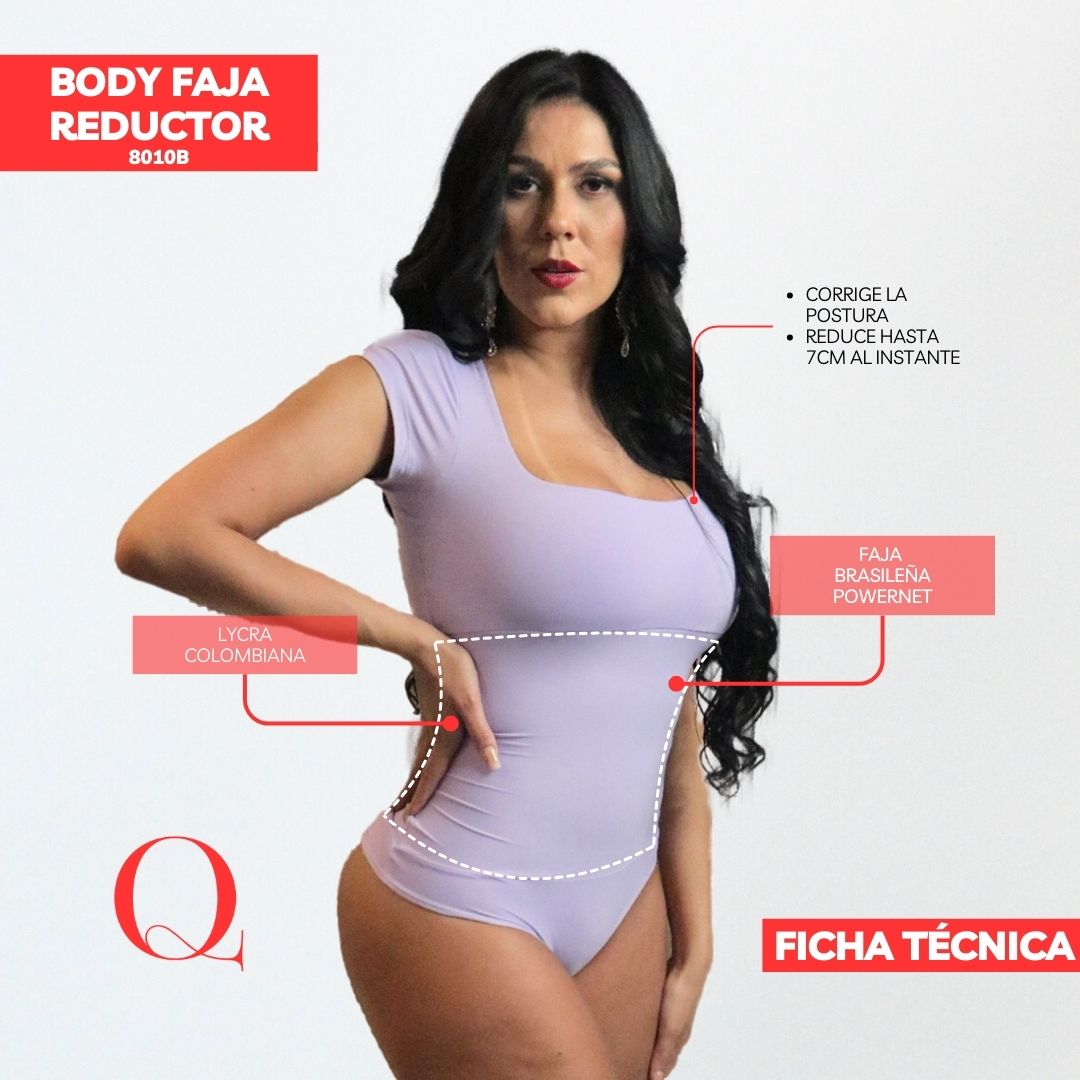 Body Faja Reductor Algodón 8010B LILA BB