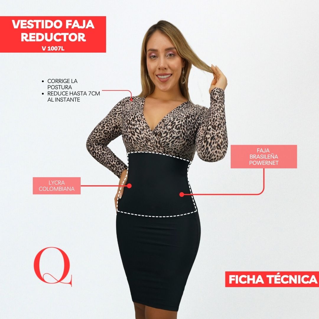 Vestido con Faja Reductor V1007L