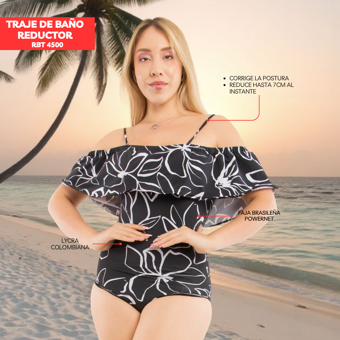 TRAJE DE BAÑO CON FAJA CASUAL RBT4500