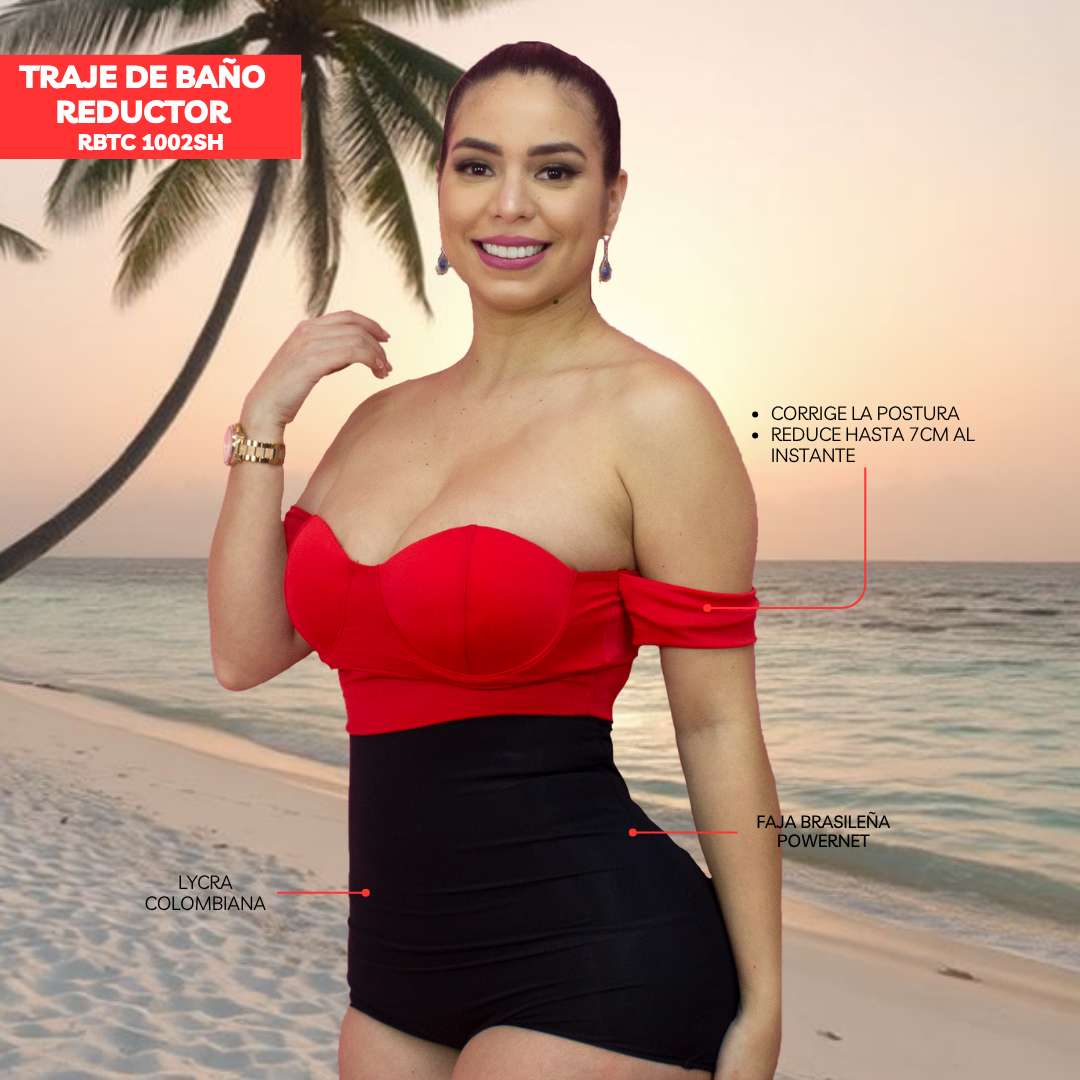 TRAJE DE BAÑO CON FAJA CASUAL RBTC1002SH