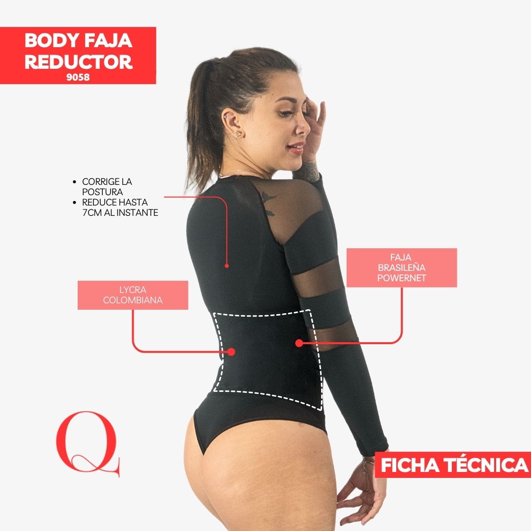 Body Faja tull colombiano 9058 Reductor de cintura