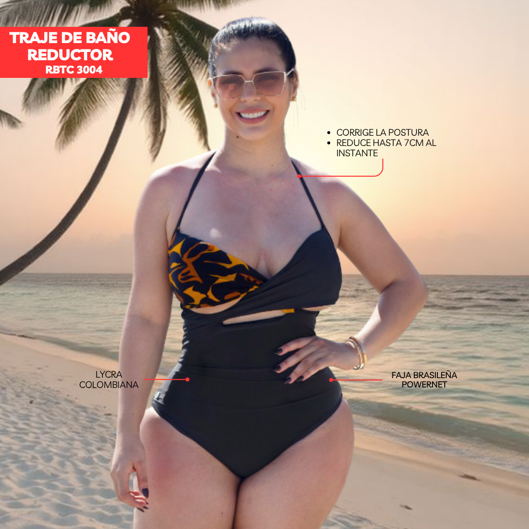 TRAJE DE BAÑO CON FAJA CASUAL RBTC3004
