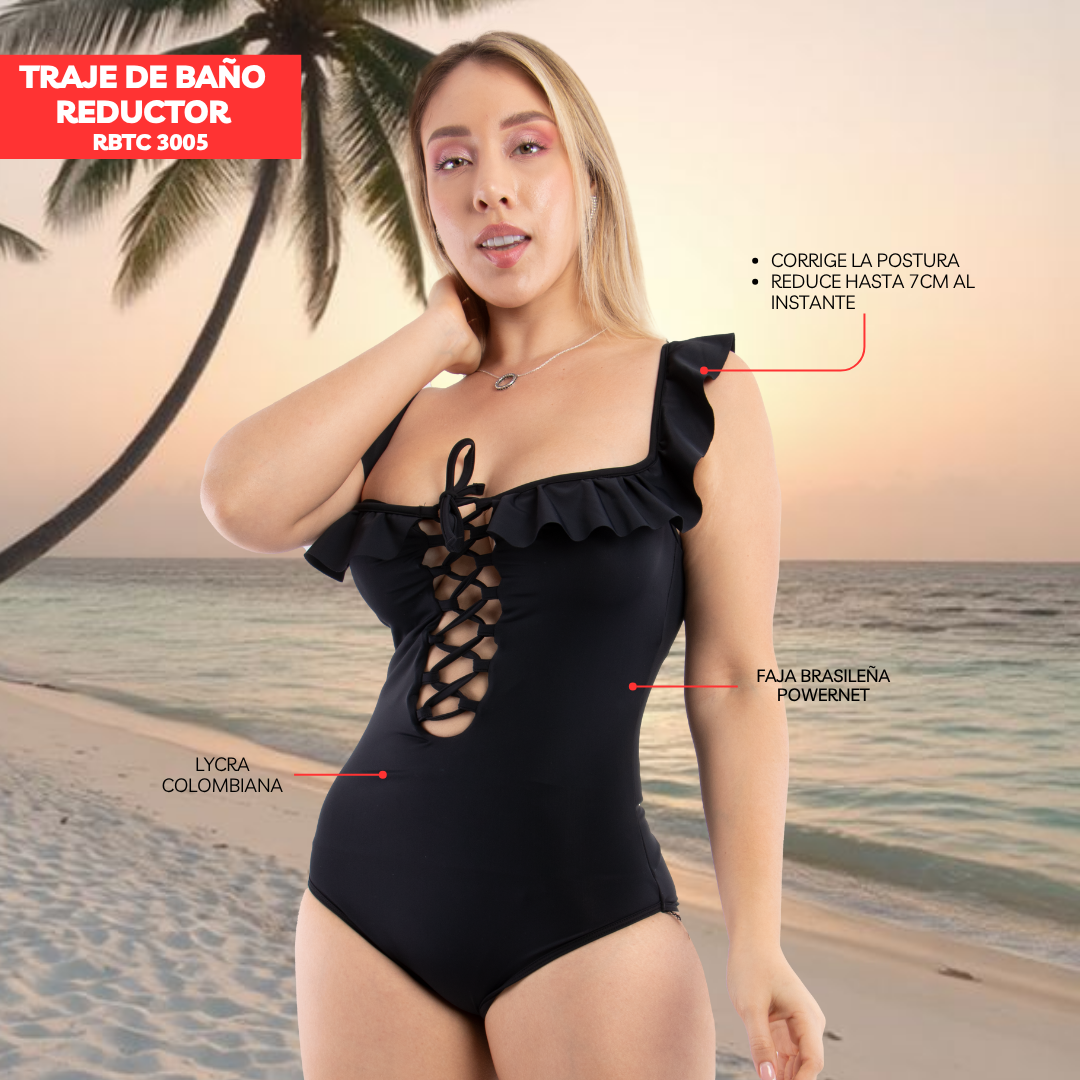 TRAJE DE BAÑO CON FAJA CASUAL RBTC3005