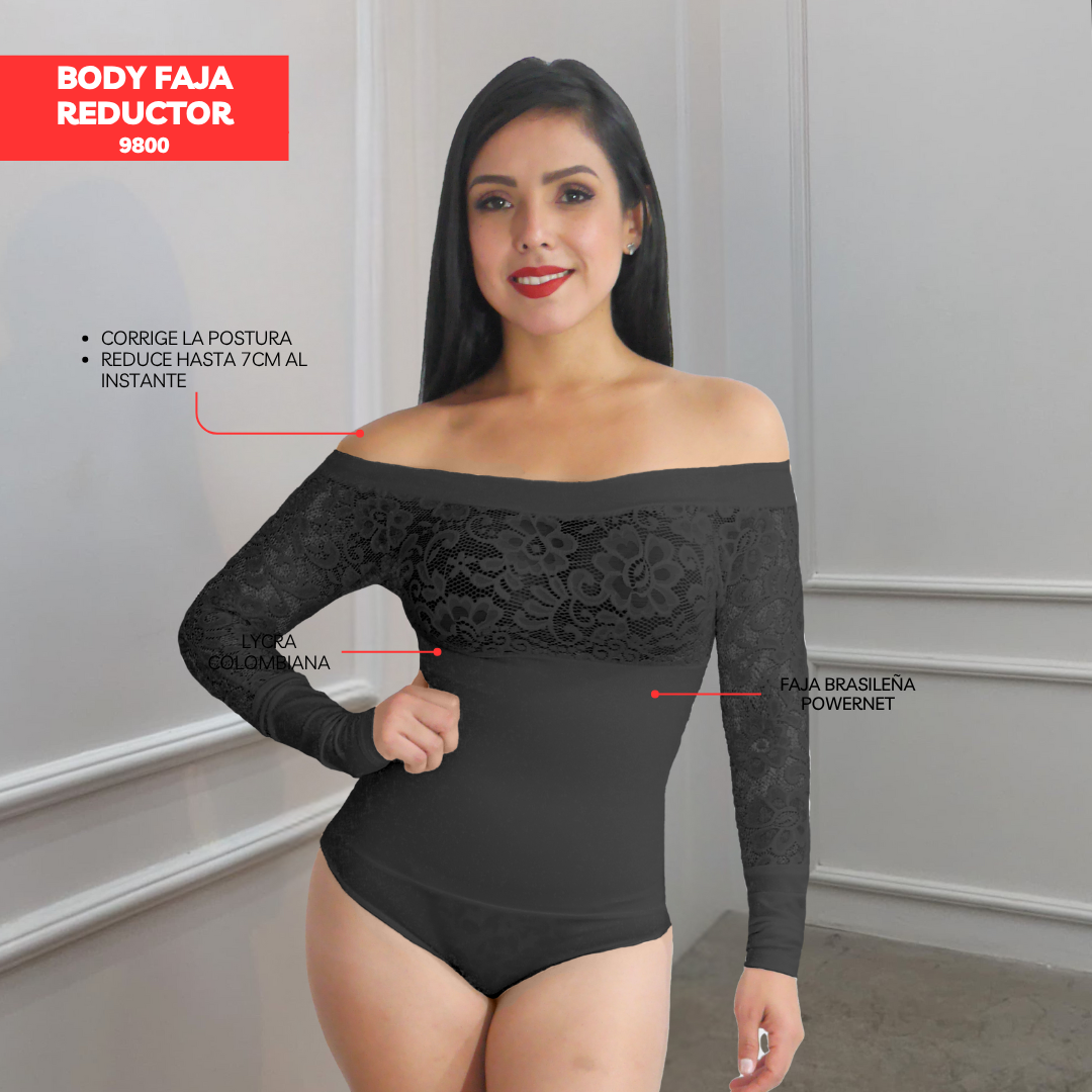 BODY FAJA COLOMBIANA - MANGA LARGA 9800