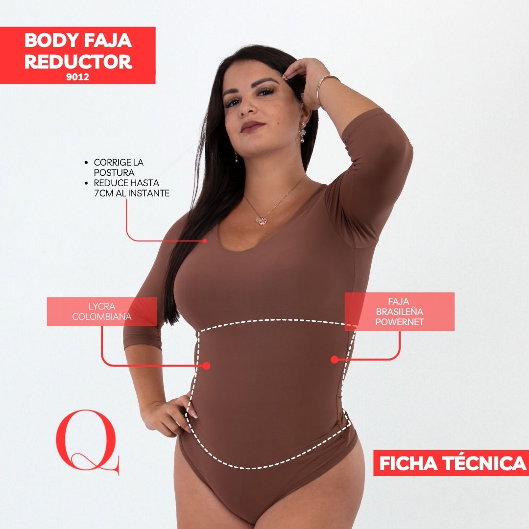 Body Faja Reductor Algodón 9012 CAFÉ