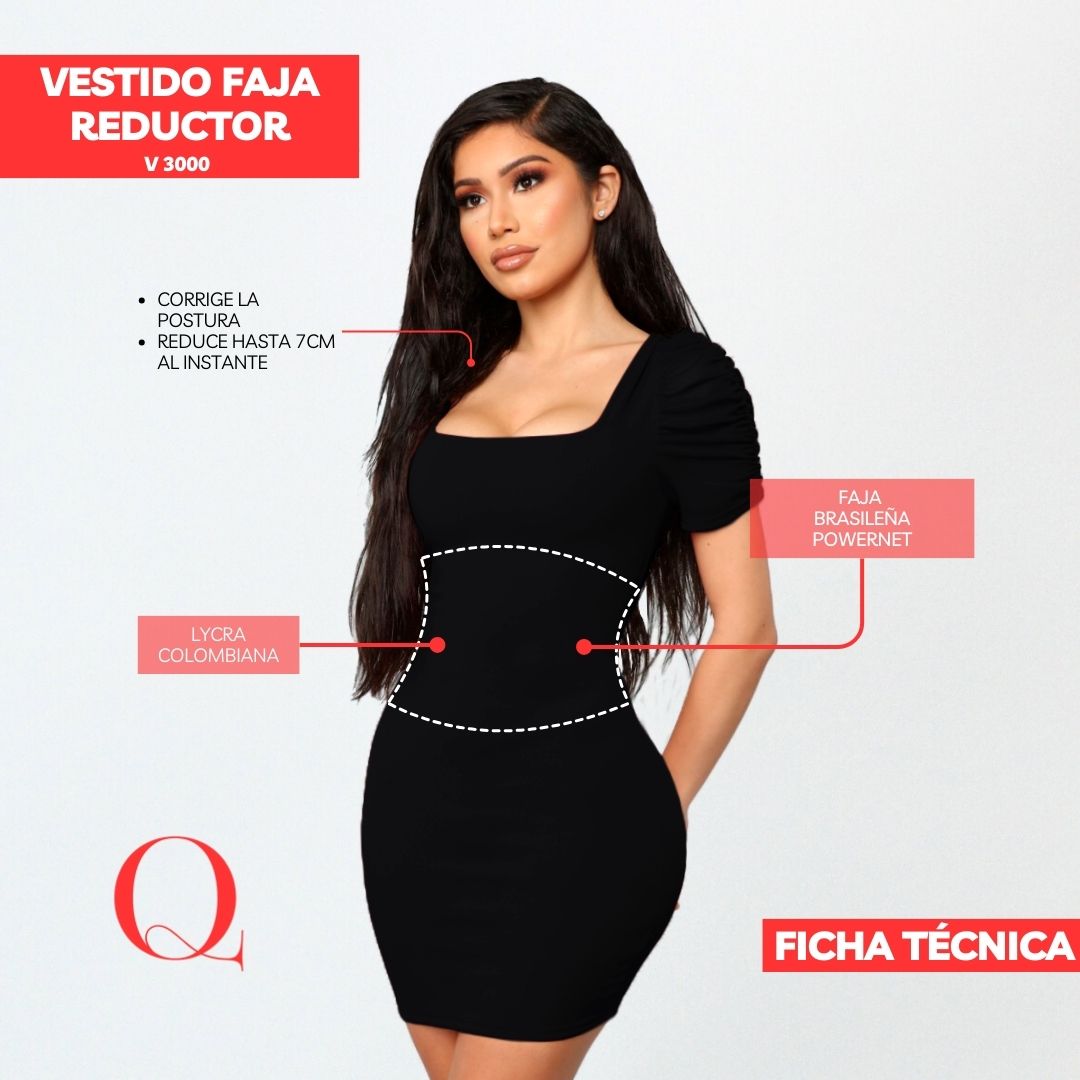 Vestido con Faja Reductor V3000