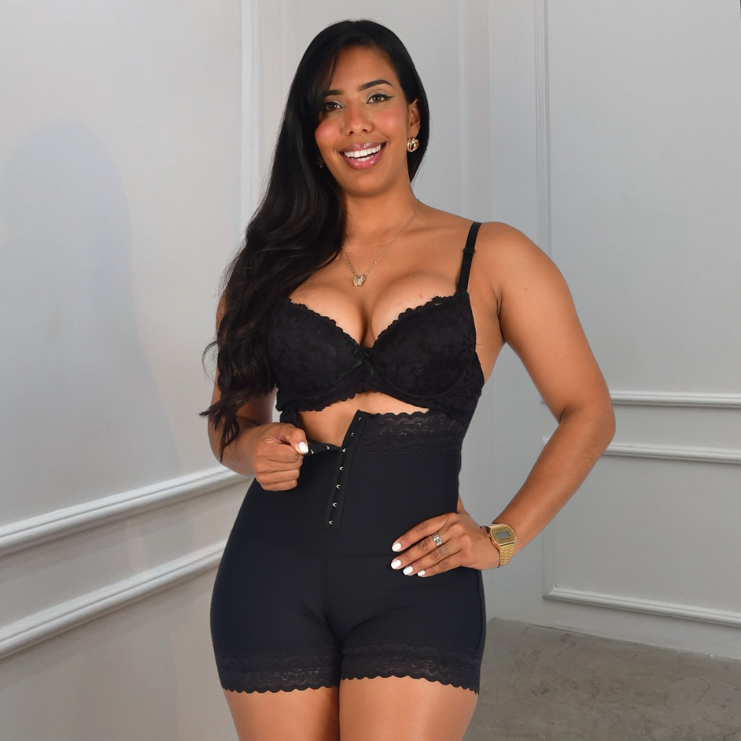 FAJA INTERNA - SHORT ALTO CON BROCHE POWERNET ULTRALEVANTACOLA-FISHORT ALTO