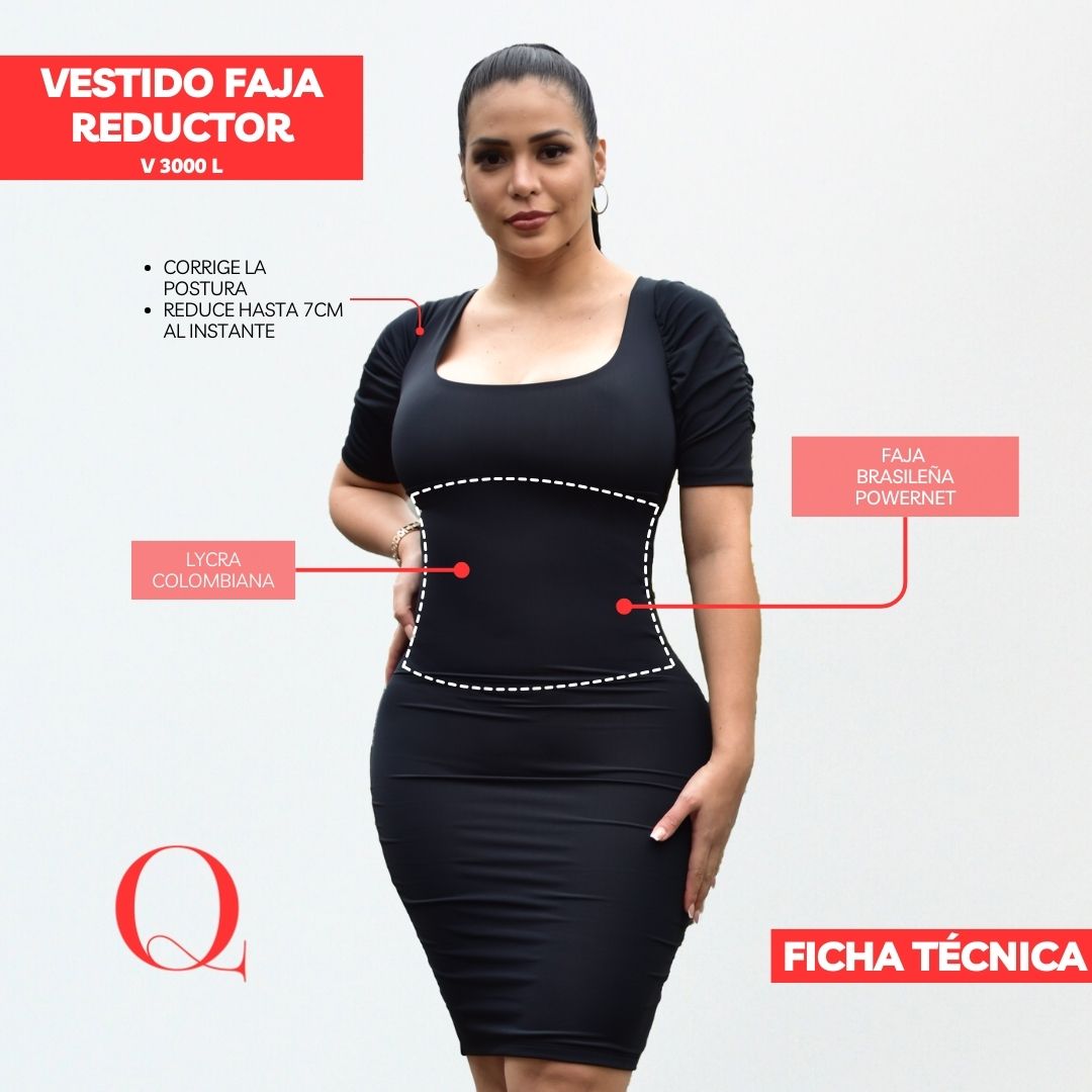 Vestido con Faja Reductor V3000L