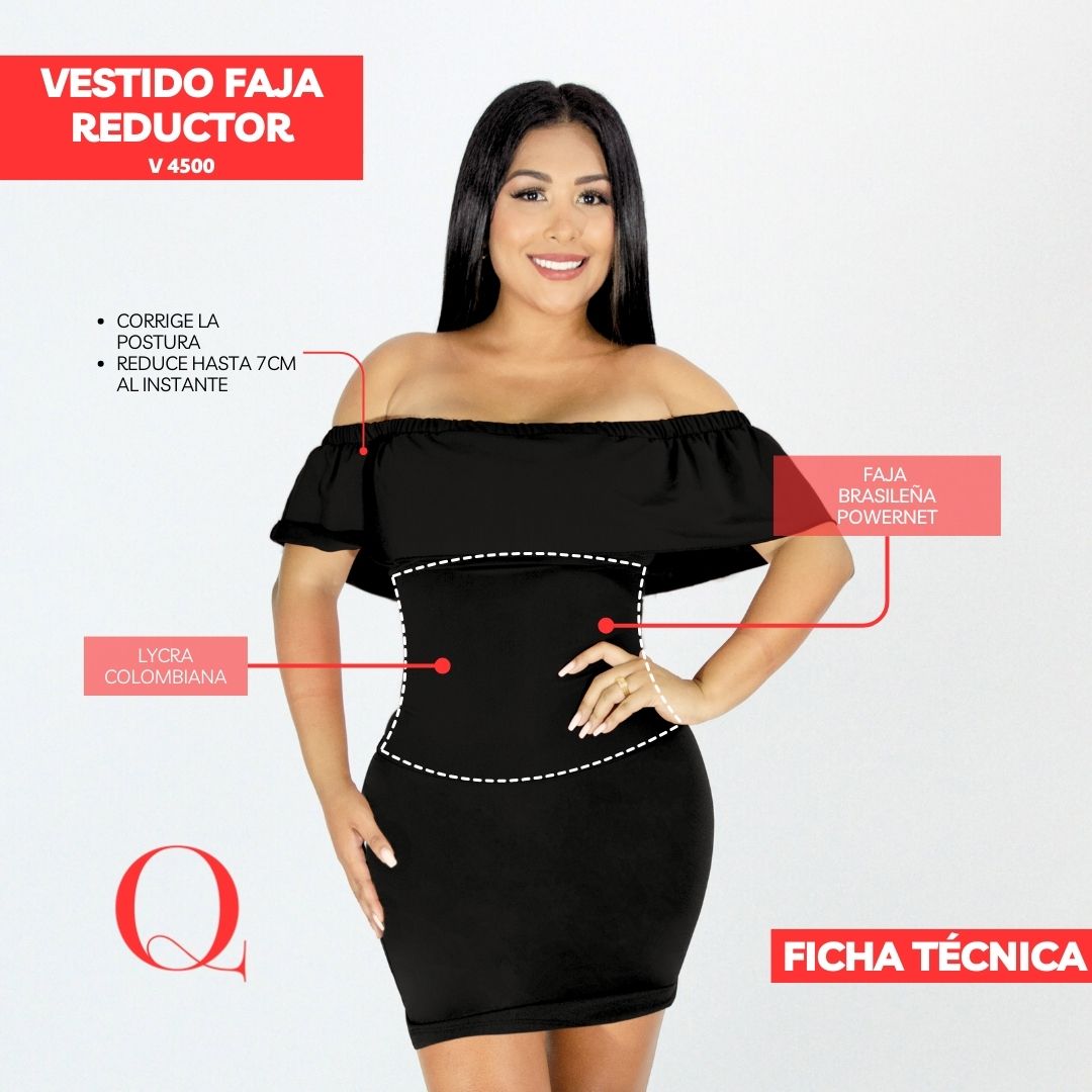 Vestido con Faja Reductor V4500