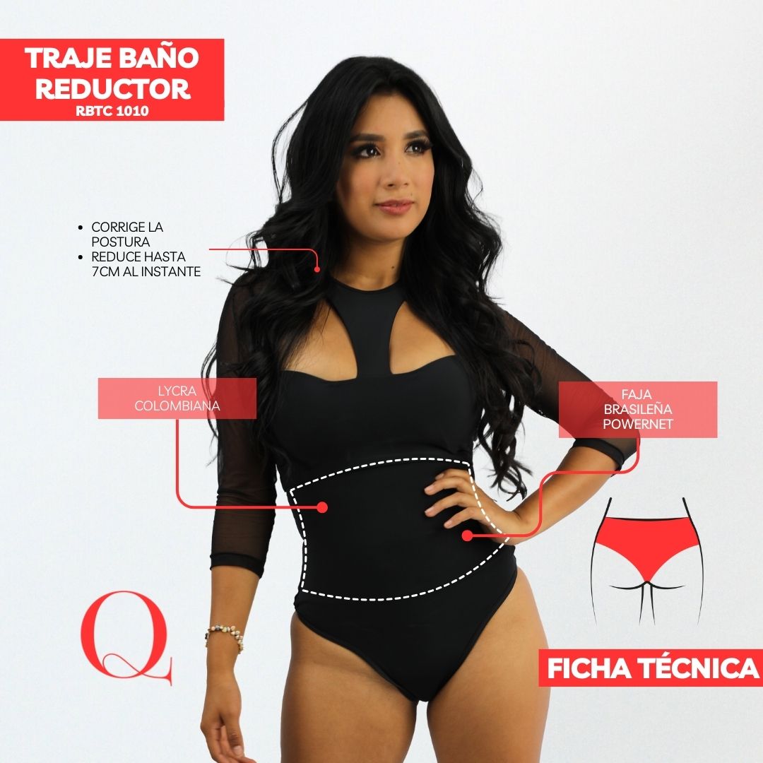 Traje de Baño con Faja Reductor RBTC1010 (CALZON ESTANDAR)