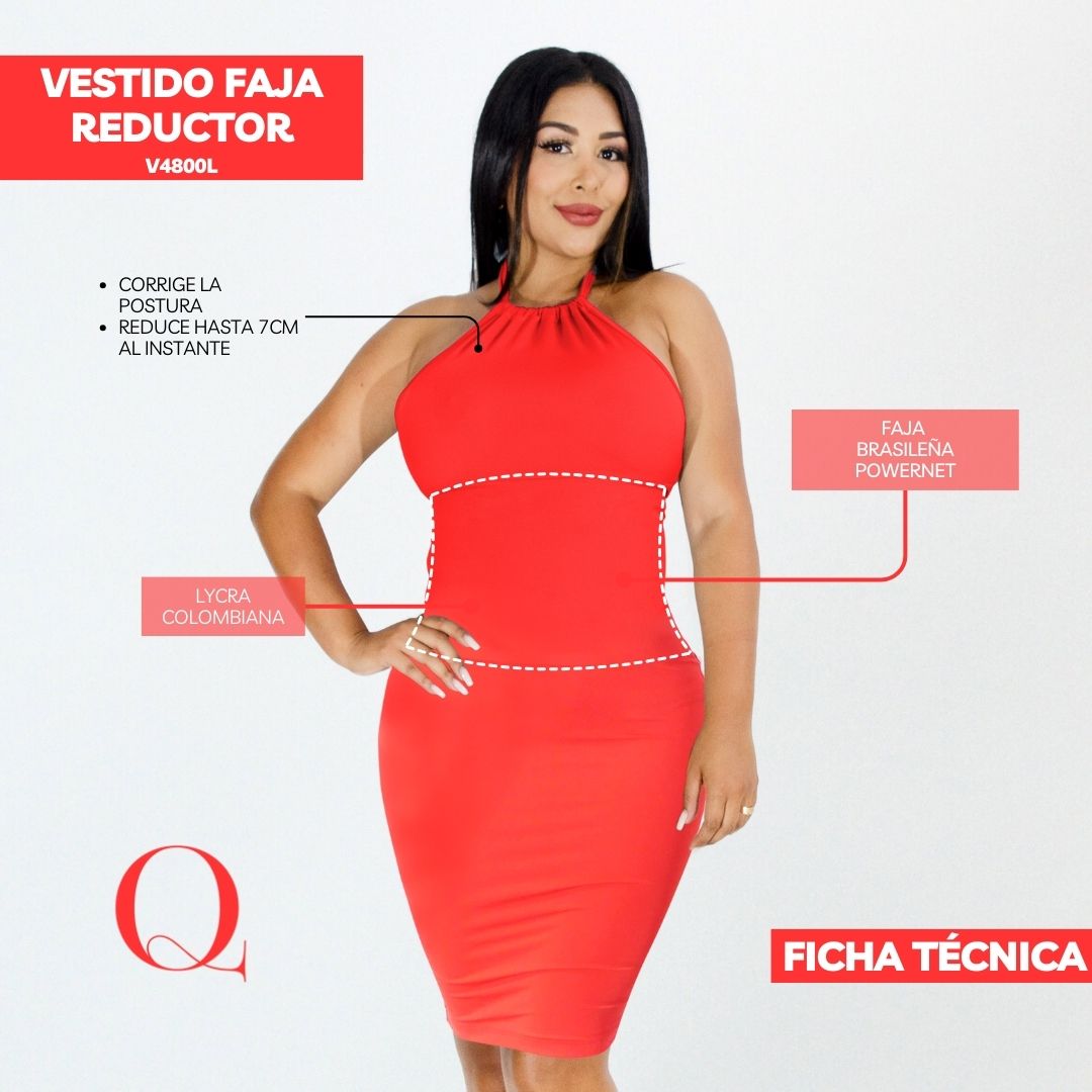 Vestido con Faja Reductor V4800L