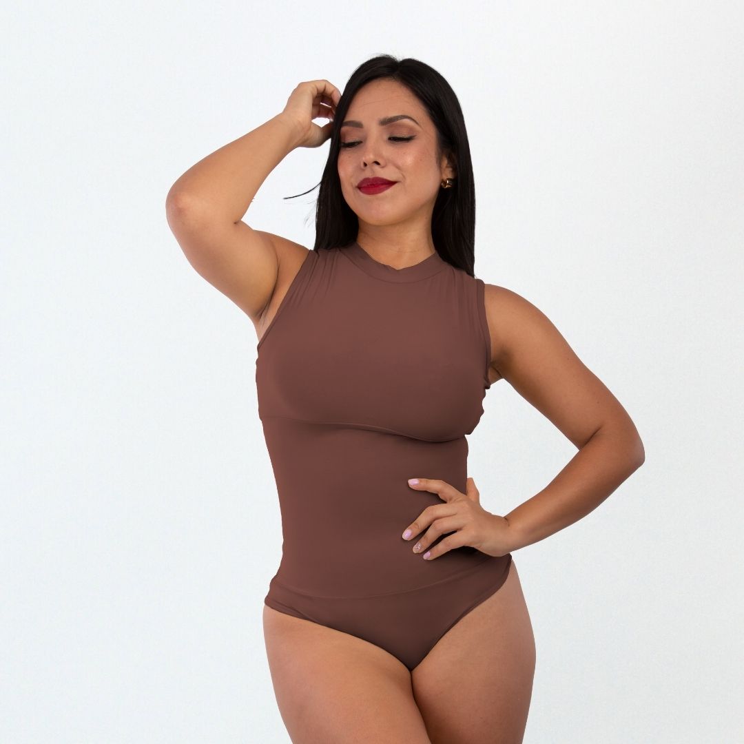 Body Faja Reductor Algodón 9380 CAFÉ