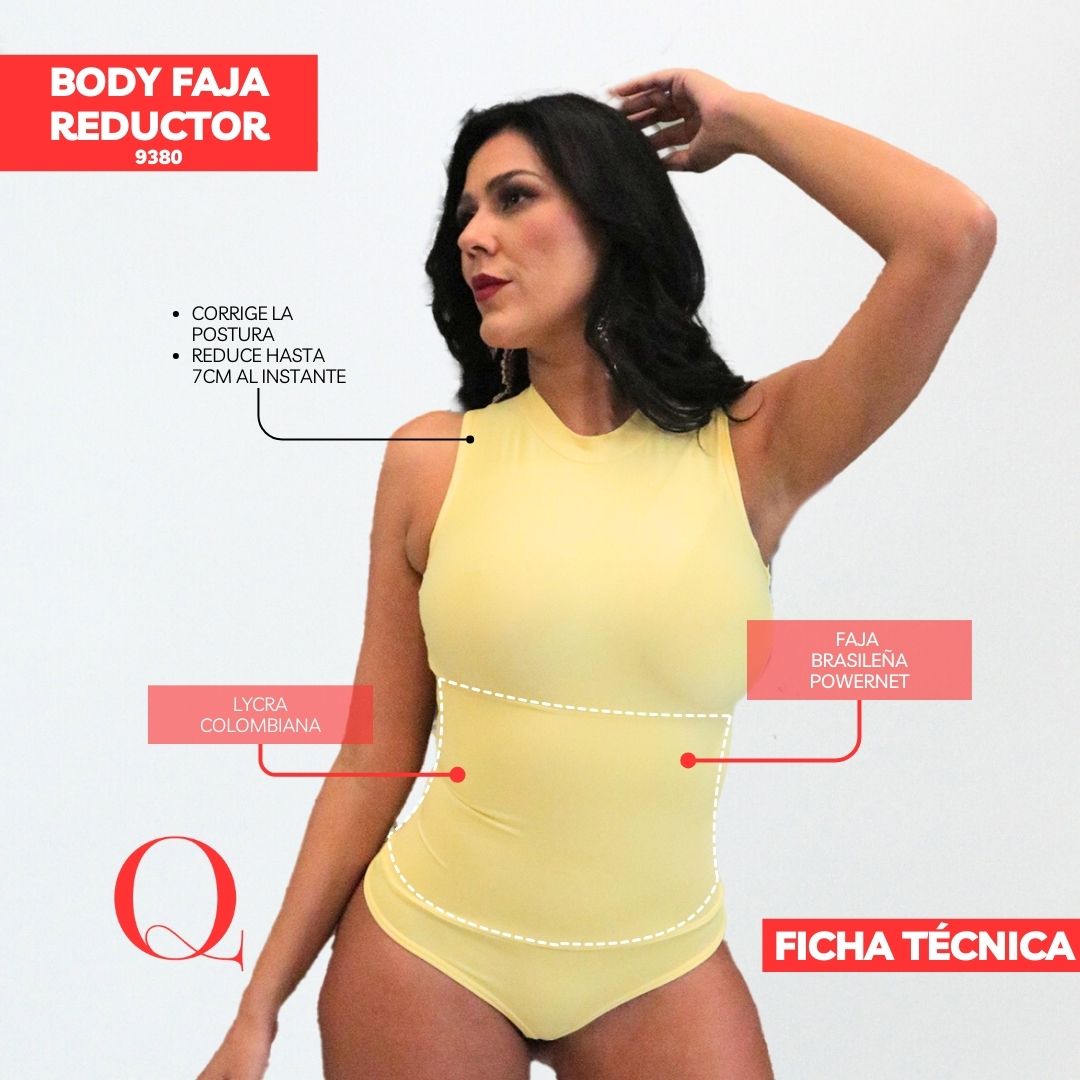 Body Faja Reductor Algodón 9380 AMARILLO BB