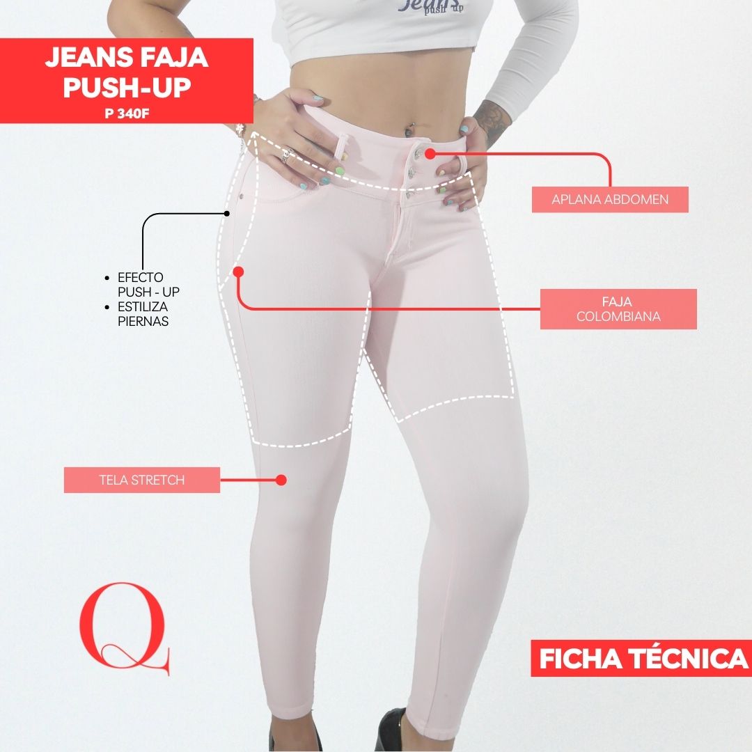 Jeans con Faja Levanta Glúteos 340F