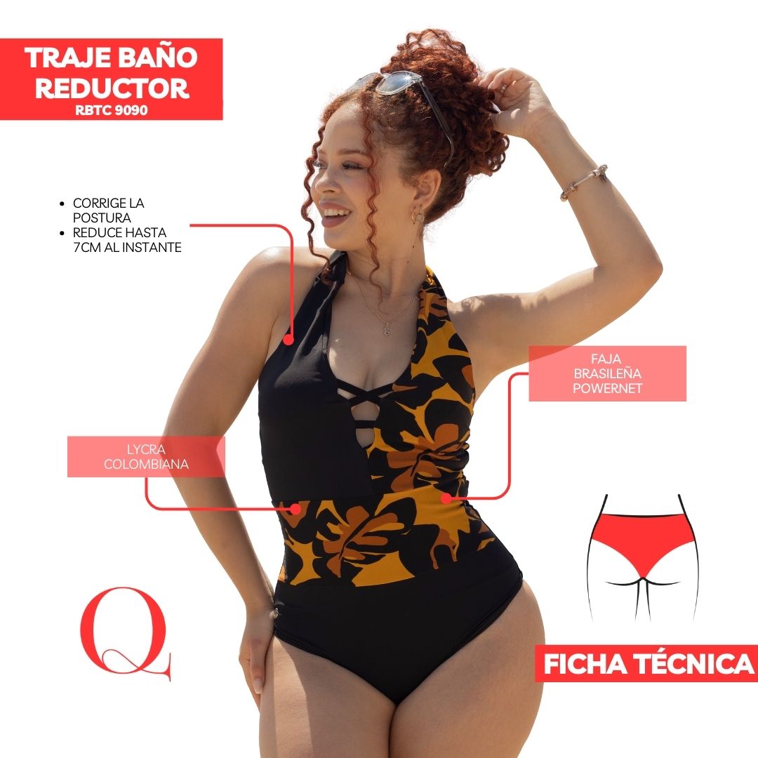 Traje de Baño con Faja Reductor RBTC9090