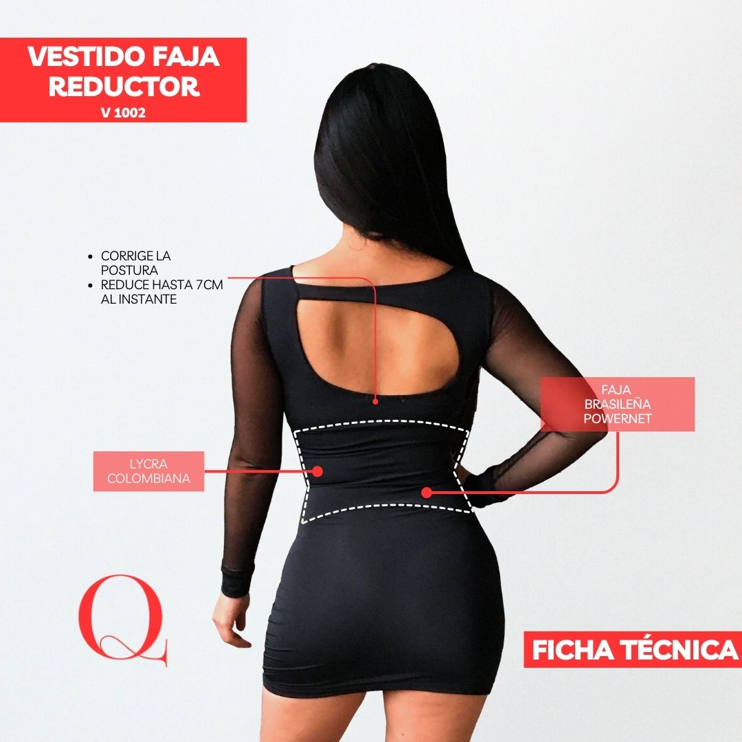 Vestido con Faja Reductor V1002