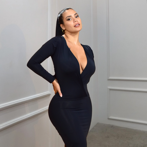 VESTIDO FAJA REDUCTOR COLOMBIANO - MODA V9072L