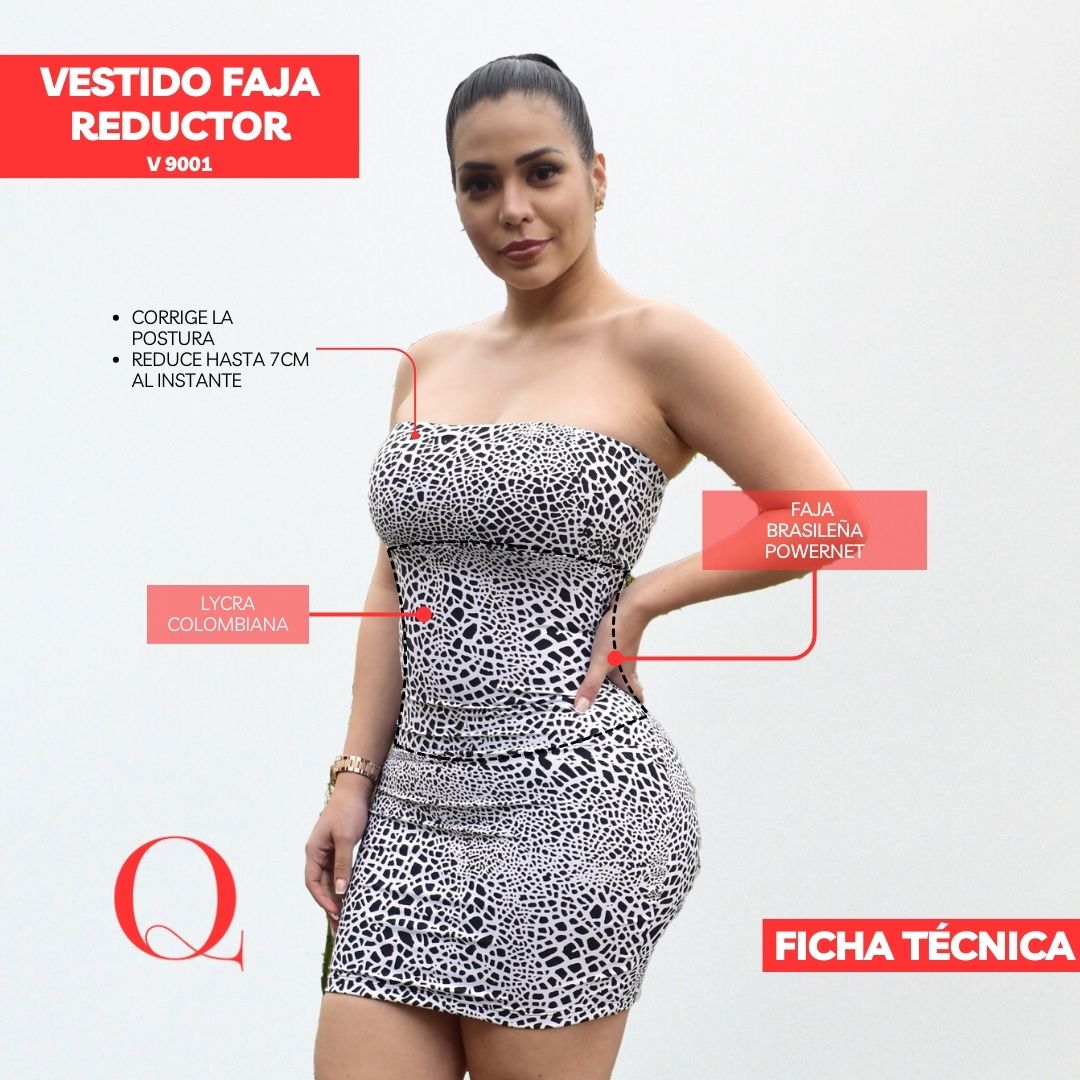 Vestido con Faja Reductor V9001