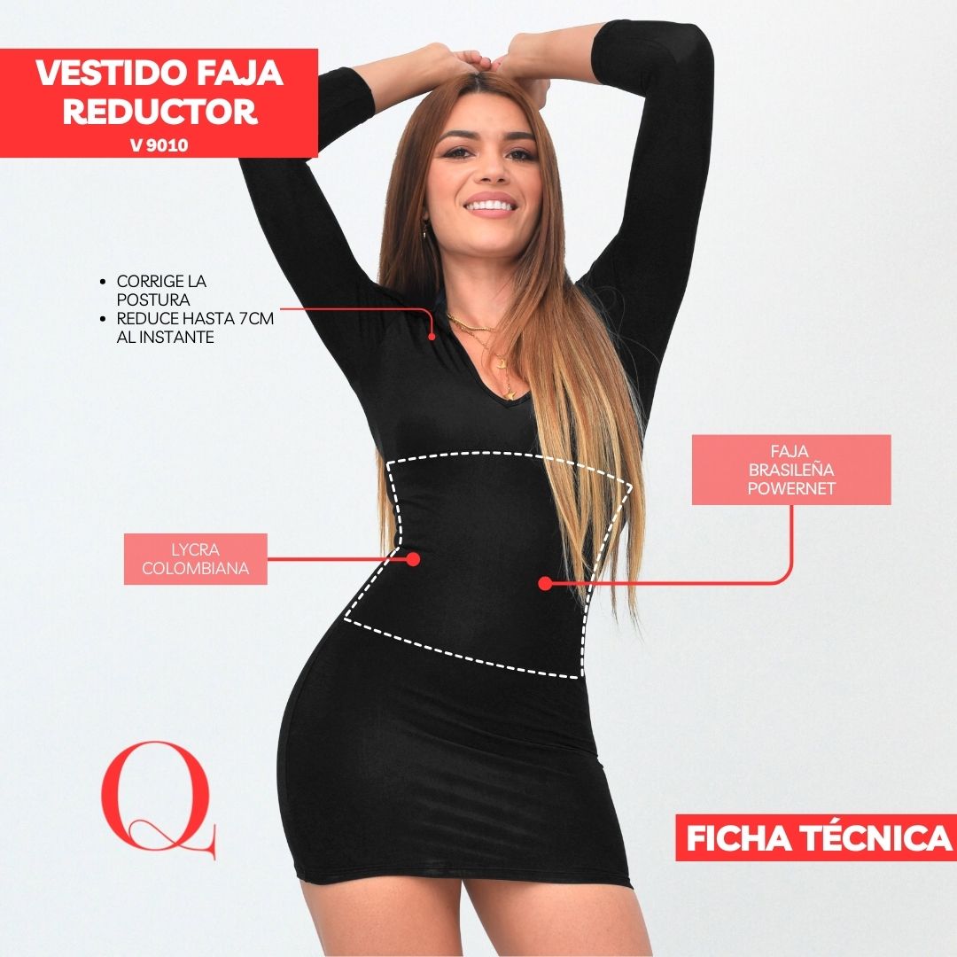 Vestido con Faja Reductor V9010