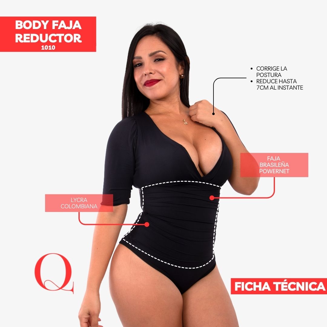 Body Faja Reductor Algodón 1010 BLACK